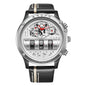 Uniquex Men Wrist Watches Leather Black Silver Creative - GM Traders