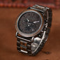 Bobo Bird Wood Watch Quartz Watch Three Eye Multifunctional Student Wood Watch Men Watches - GM Traders