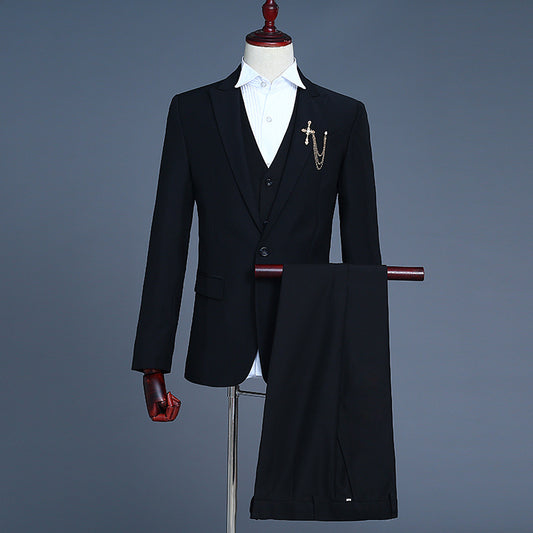 Men’s 3-Piece Suit – Groom & Best Man Formal Vest Set - GM Traders