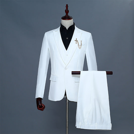 Men’s 3-Piece Suit – Groom & Best Man Formal Vest Set - GM Traders