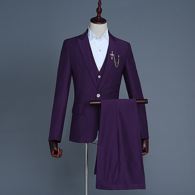 Men’s 3-Piece Suit – Groom & Best Man Formal Vest Set - GM Traders