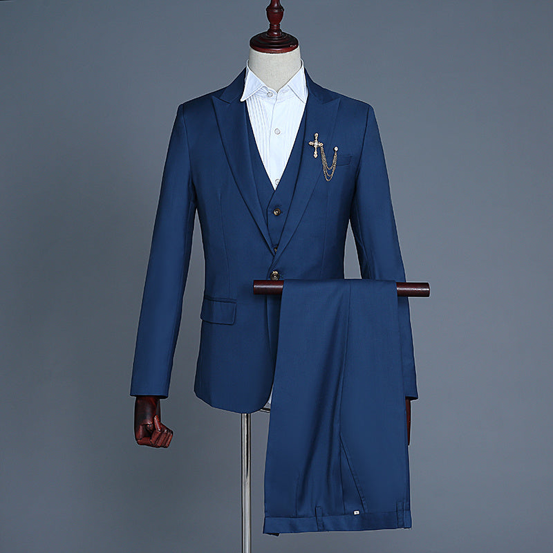 Men’s 3-Piece Suit – Groom & Best Man Formal Vest Set - GM Traders