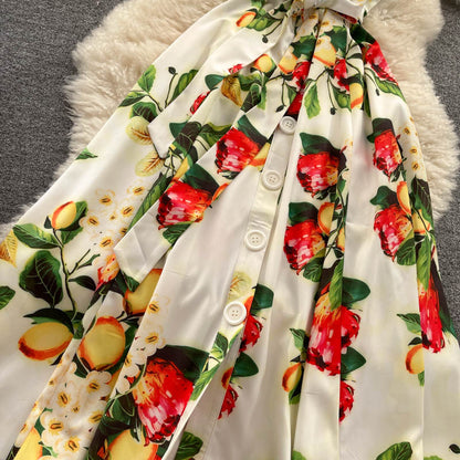 Vacation Style Print Suspender Dress Women Summer Dress - GM Traders