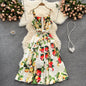 Vacation Style Print Suspender Dress Women Summer Dress - GM Traders