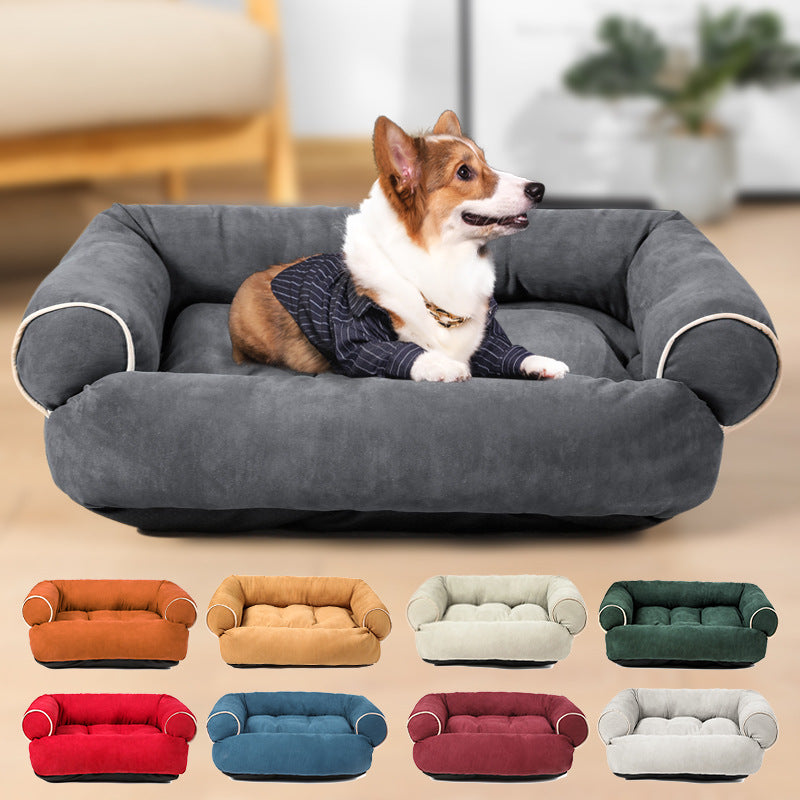 Plush Pet Sofa Bed – Winter Warm Dog & Cat Cushion ️❄️