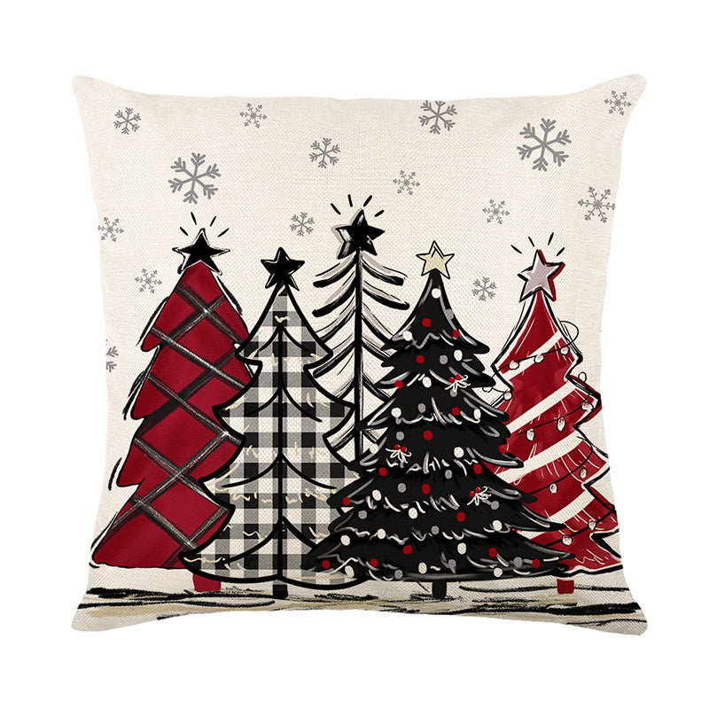 Christmas Cushion Cover Pillowcase – Merry Christmas Home Decoration, Xmas Ornament, Happy New Year Gift 2024