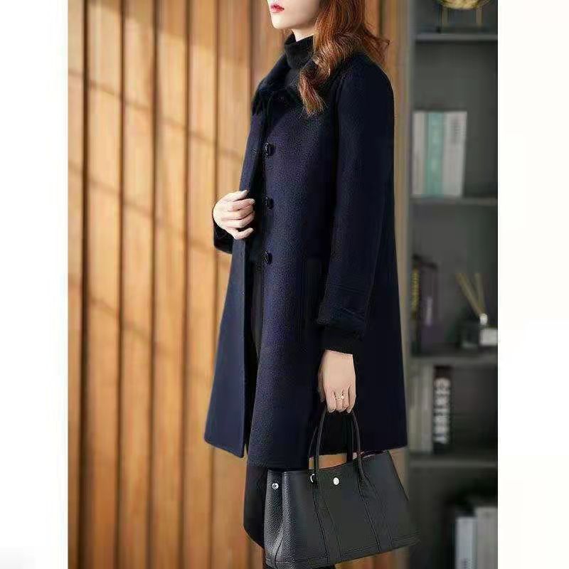 New Loose Slim Fashionable Anti-aging Double-faced Wool Coat | Winter