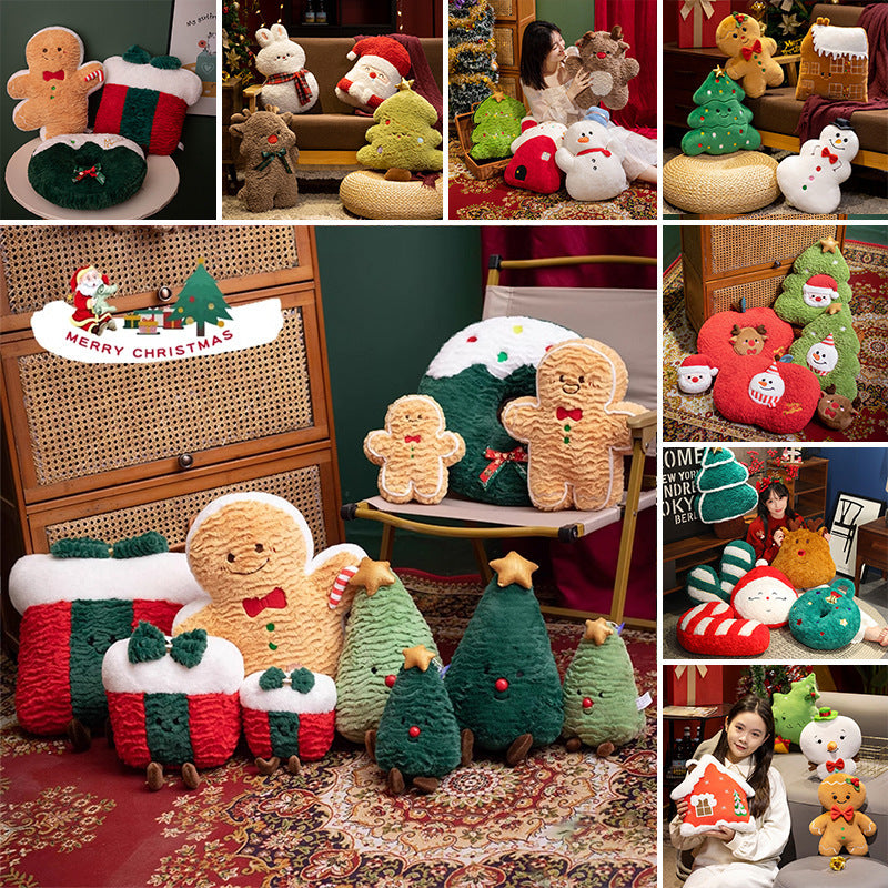 Christmas Tree Plush Pillow – Festive Holiday Decorative Gift Doll