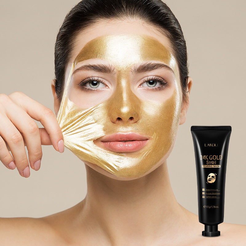 Gold Foil Snail Tear-Off Face Mask 50g – Hydrating, Firming & Repairing | Skin Care Mask for Smooth & Radiant Skin | Skin Care Winter