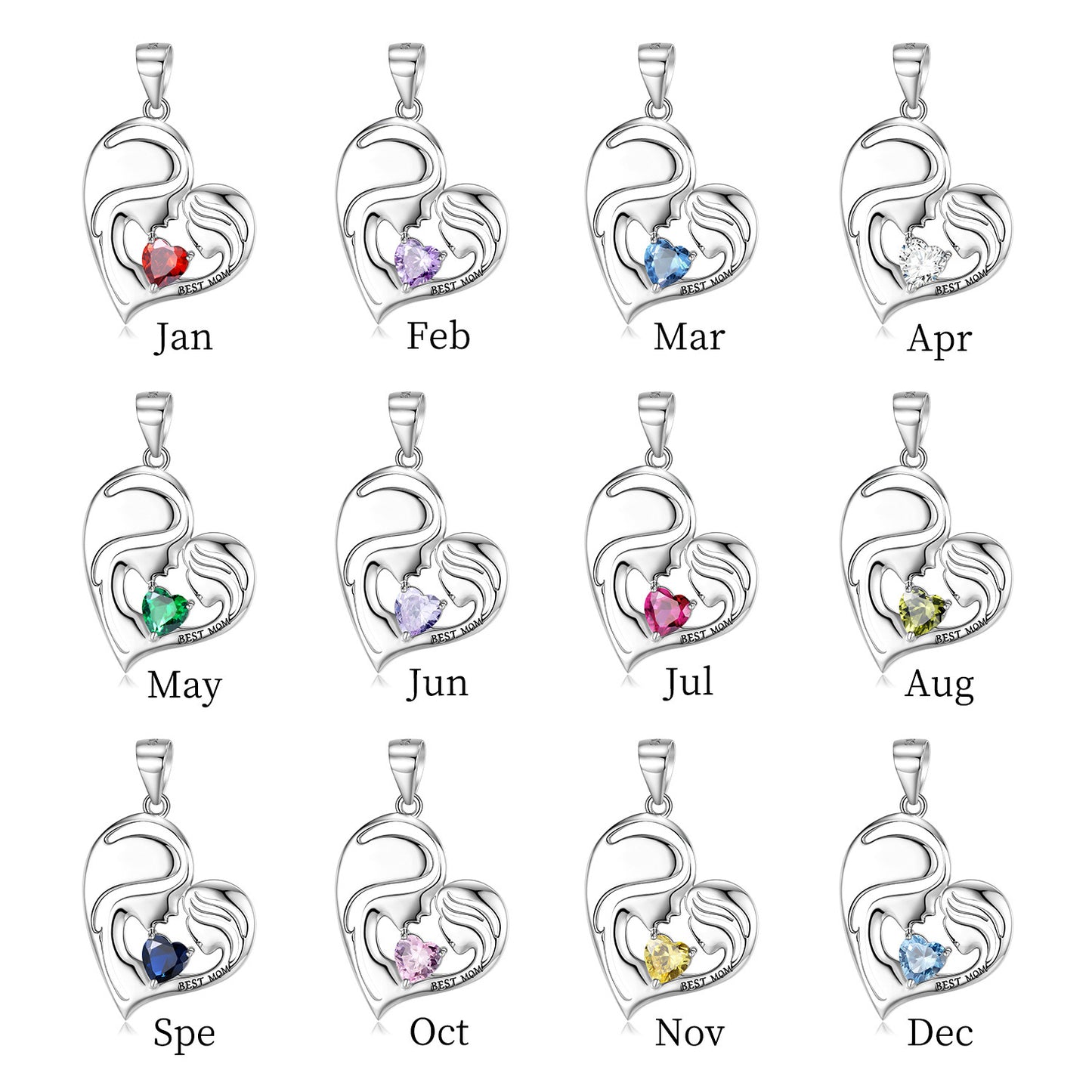 S925 Sterling Silver Best Mom Necklace Mother's Day Series Necklace - GM Traders