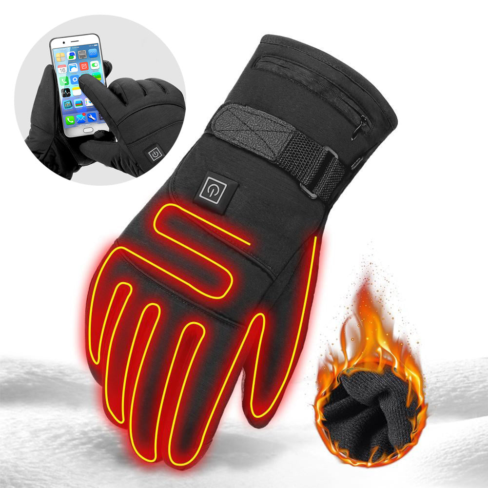 Winter Electric Heated Gloves – Motorcycle Touch Screen Thermal Riding Gloves for Men & Women