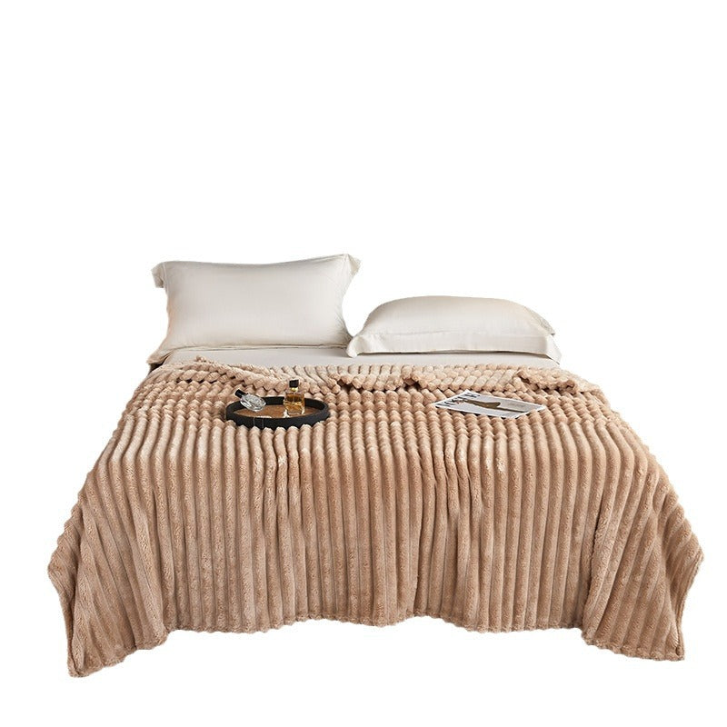 Double-Sided Rabbit Plush Blanket – Cozy Home & Office Nap Blanket | Winter