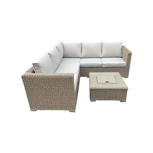 Patio Furniture Set, Waterproof Outdoor Furniture With Coffee Table,3 Seater For Porch Balcony, Brown - GM Traders