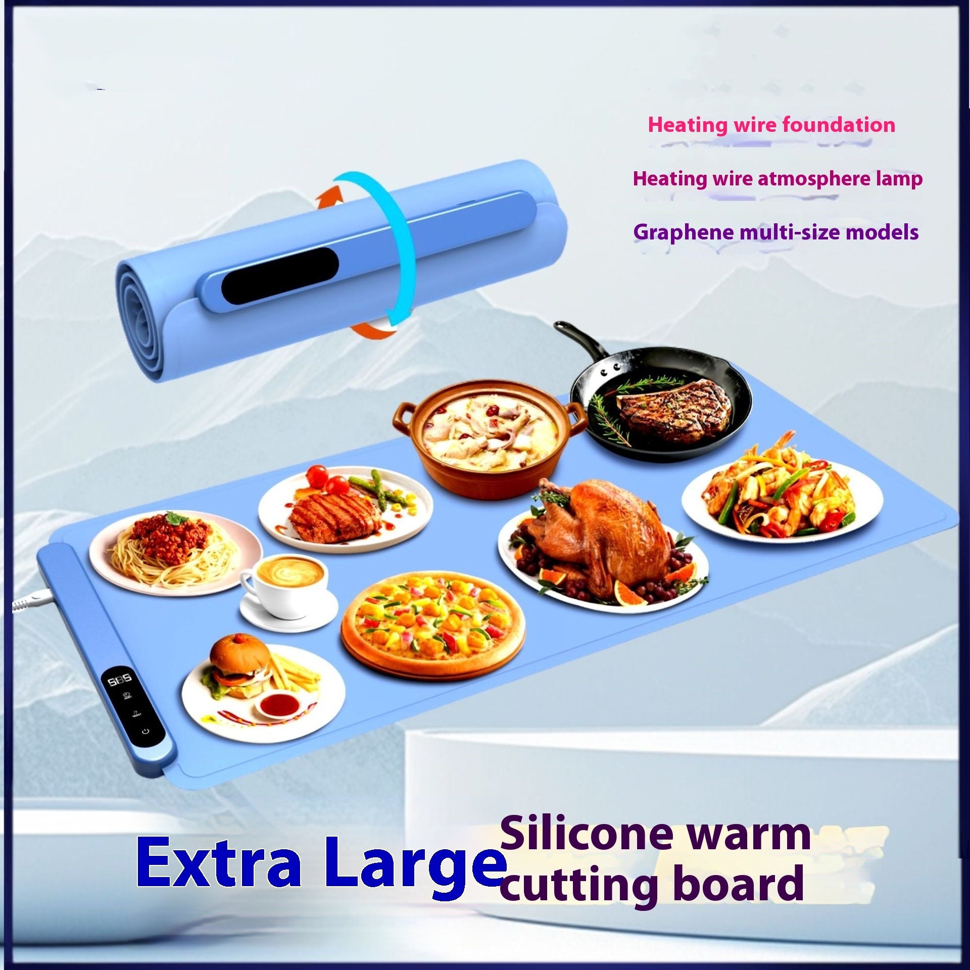 Kitchen Graphene Dishes Warming Plate – Household Multifunctional Temperature Keeping Pad
