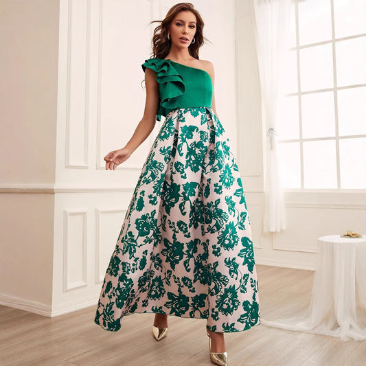 Elegant Digital Printing Dress Women - GM Traders