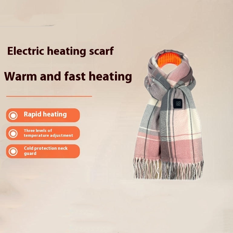 Winter USB Electric Heating Scarf – Warm & Cozy Cold Protection Shawl