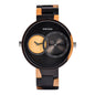 BOBO BIRD Thin Men Watch Original Wood Watches 2 Time Zone Display Quartz Wristwatch horloges mannen - GM Traders