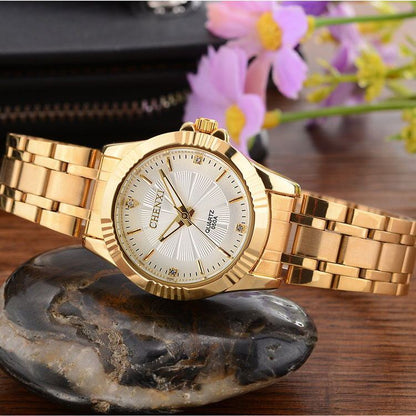 “Men’s & Women's Luxury Gold Watch – Stainless Steel Dress Timepiece” ⌚✨ - GM Traders