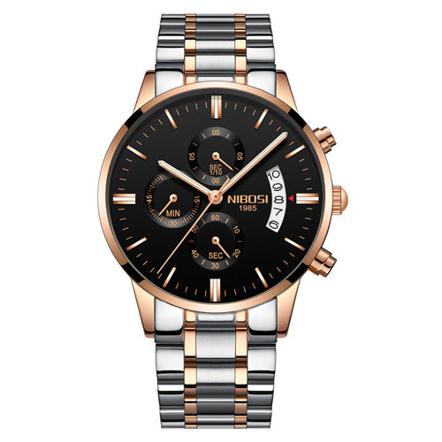 Men Watch Chronograph Sport Mens Watches Top Brand Luxury Waterproof Full Steel Quartz Gold Clock Men Relogio Masculino - GM Traders