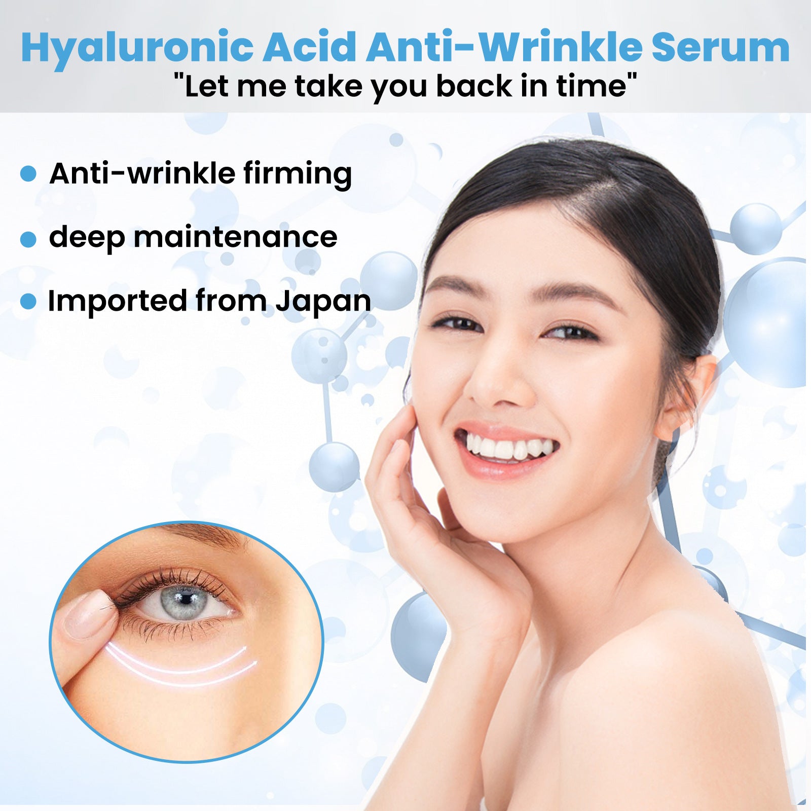 Pure Hyaluronic Acid Deep Hydration Serum - Ultimate Moisture Skin Care Tool | Skin Care Winter