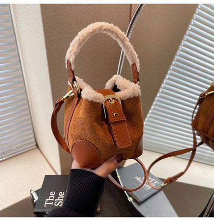 Crossbody Bags Women Shoulder Bag Casual Retro Plush Bag Versatile Plush Designer Bags Purse And Handbags Female Bags - GM Traders