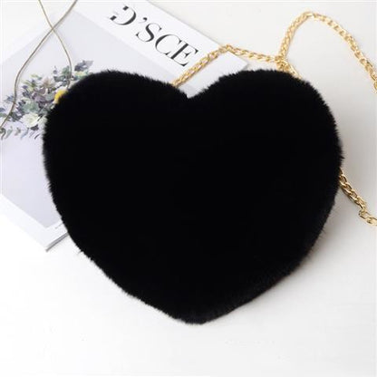 Love Bags For Women Plush Chain Shoulder Bags Valentine's Day Party Bag - GM Traders