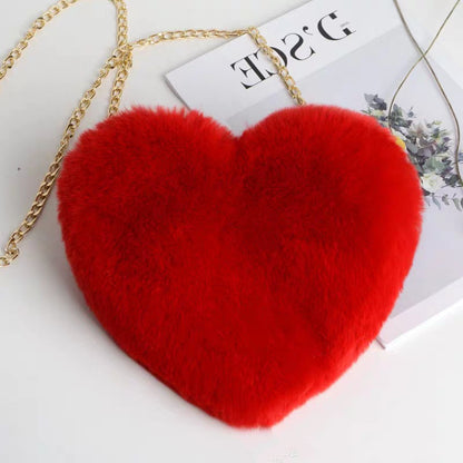 Love Bags For Women Plush Chain Shoulder Bags Valentine's Day Party Bag - GM Traders