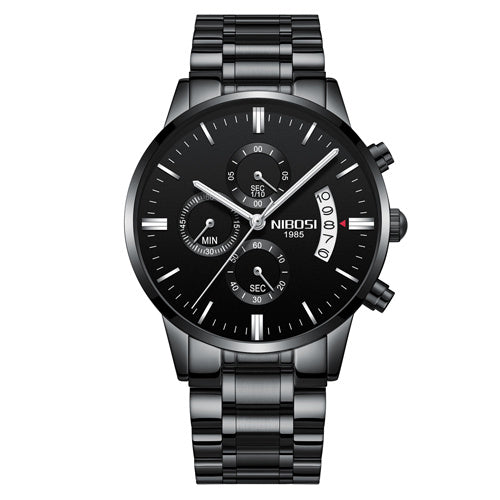 Men Watch Chronograph Sport Mens Watches Top Brand Luxury Waterproof Full Steel Quartz Gold Clock Men Relogio Masculino - GM Traders