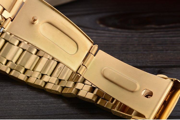 “Men’s & Women's Luxury Gold Watch – Stainless Steel Dress Timepiece” ⌚✨ - GM Traders