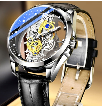 Men Watch Skeleton Automatic Quartz Watch Gold Skeleton Vintage Man Watch Mens Watches Top Brand Luxury - GM Traders