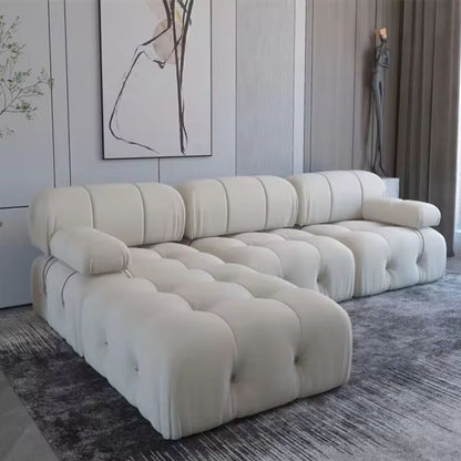 Nordic Modern Fabric Sofa – Light Luxury Living Room Couch with Buckle Design🛋️✨ - GM Traders
