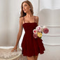 Spring And Summer Hot Item Backless Bow Tie Tied Short Sexy Suspender Dress - GM Traders