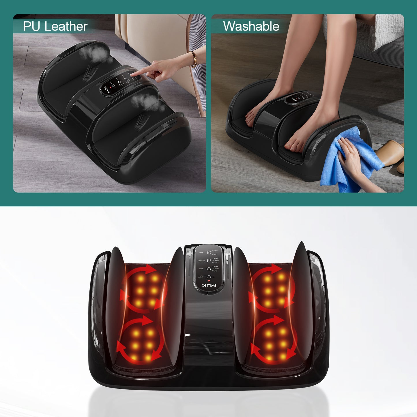 Smart Foot Massager With 3D Air Compression & Heating 15 Min Auto Timer  Quiet Design Office Home Relaxation Essential - GM Traders