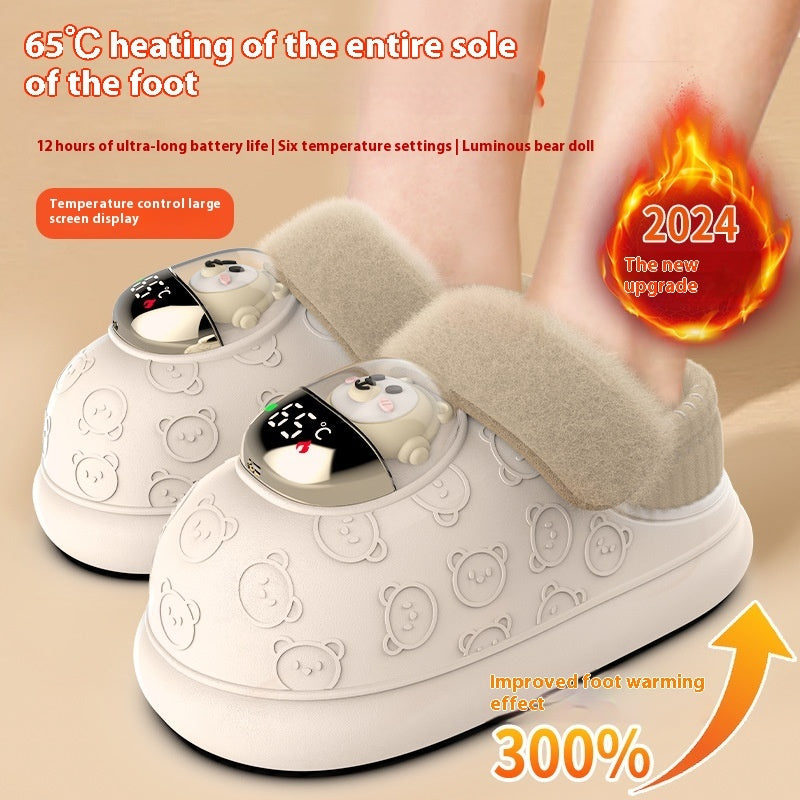 Electrothermal Rechargeable Heated Shoes – Warm Cotton Winter Footwear ❄️