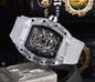 Men’s Business Watch – Ghost Punk Design with Diamond Transparent Case