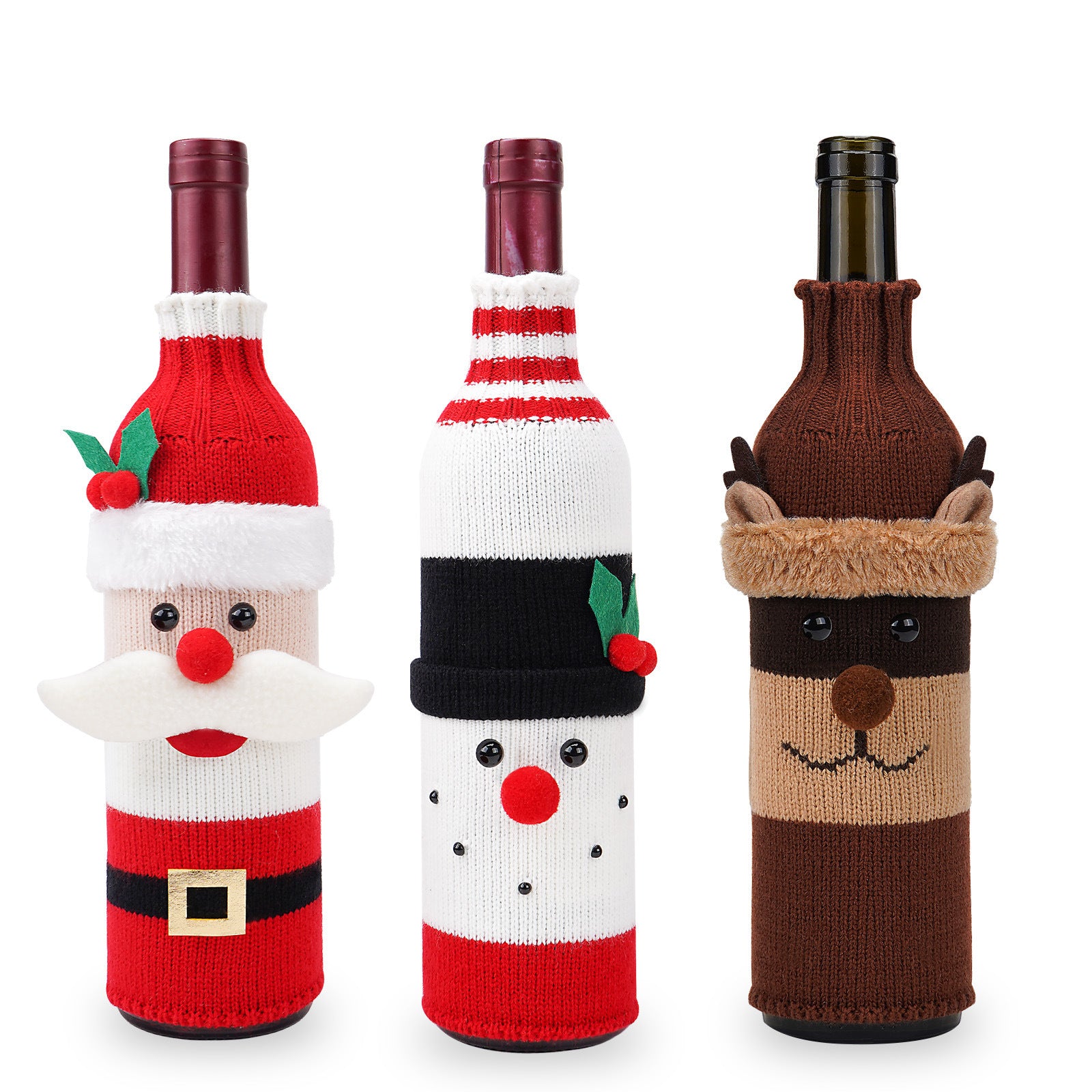 Christmas Bottle Cover – Home Fashion Simple Holiday Decoration for Wine & Bottles