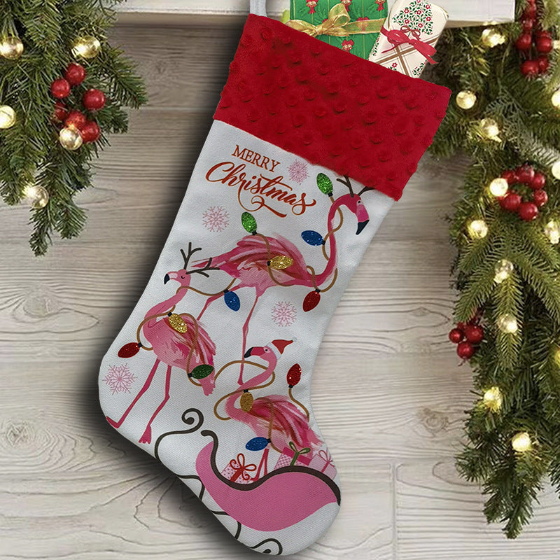 Flamingo Christmas Stockings – Holiday Decoration Pendant for Xmas Home & Office