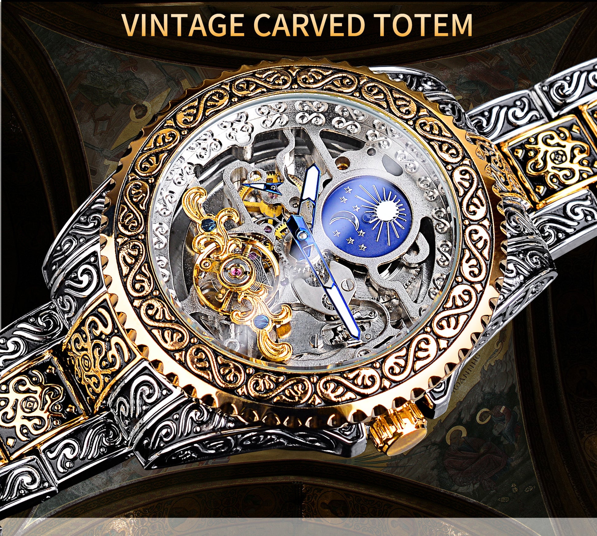 Forsining Skeleton Carved Tourbillon Mechanical Watches Luxury Men's Wristwatch - GM Traders