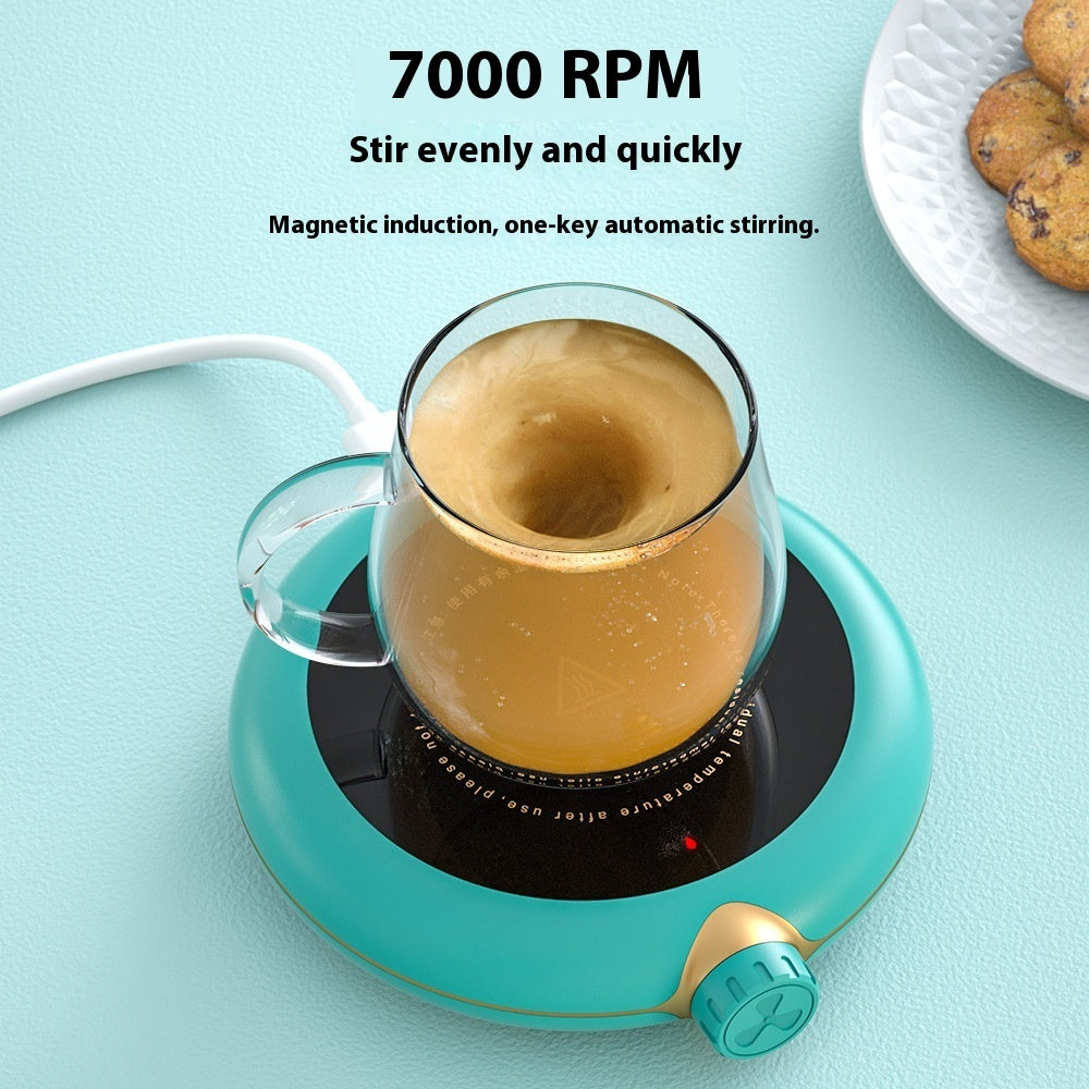 Heating Constant Temperature Magnetic Stirring Coaster – Electric Plug-In Mug Warmer with Push-Button Control