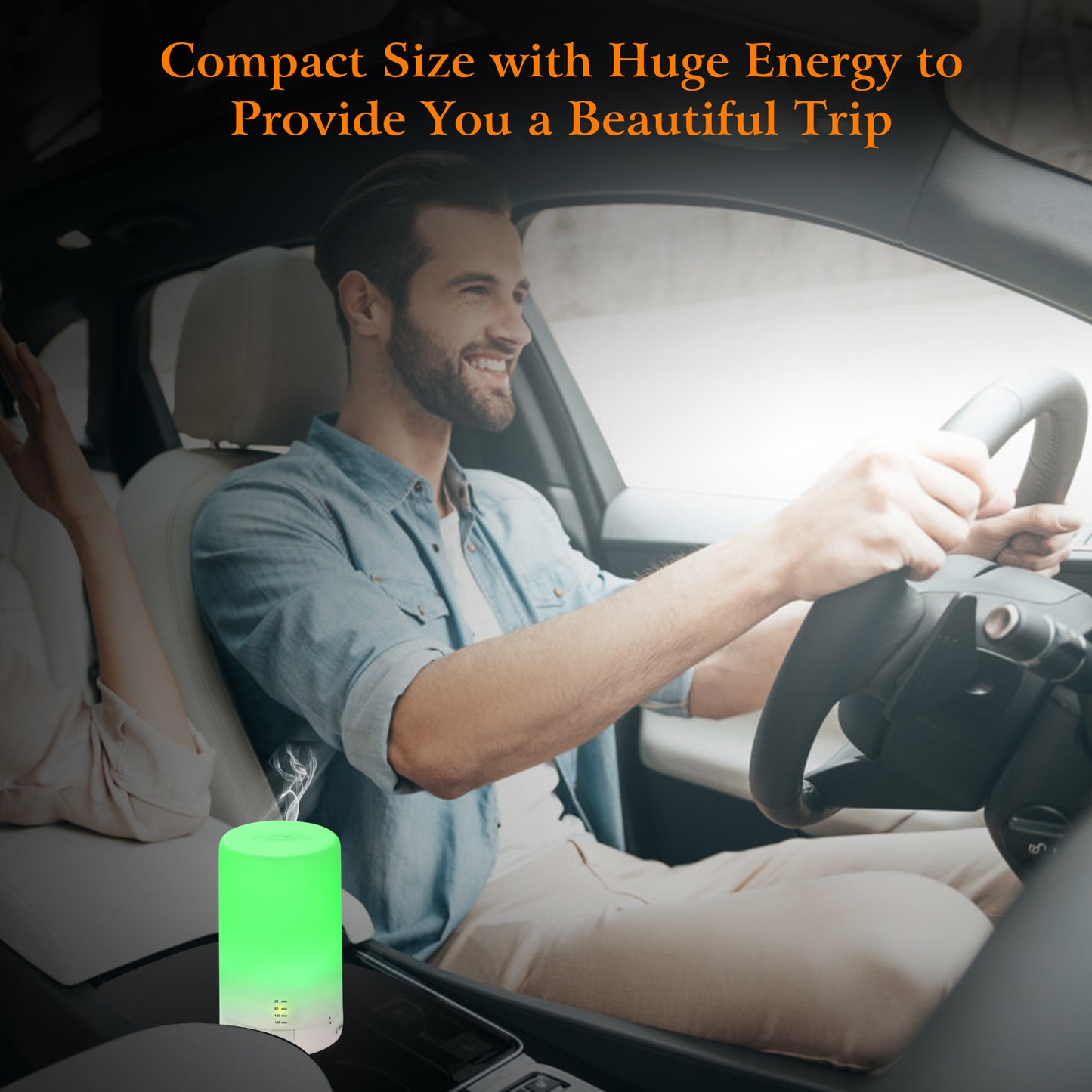 1Pc Mini Cool Mist Humidifier Ultrasonic Aroma Essential Oil Diffuser With 7 Color LED Lights 4 Timer Settings For Office Home Room Vehicle Study Yoga Spa - GM Traders
