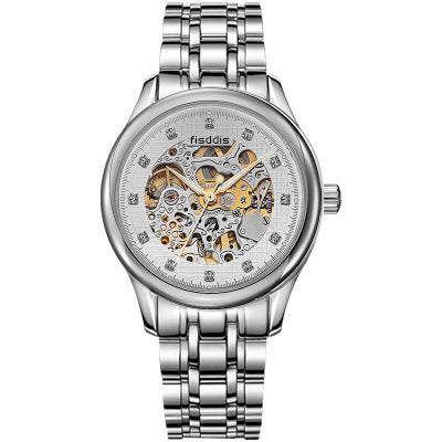 New Foreign Trade Luminous Mechanical Watches, Automatic Hollowing, Men's Fashion Trend, Steel Machinery Watches - GM Traders