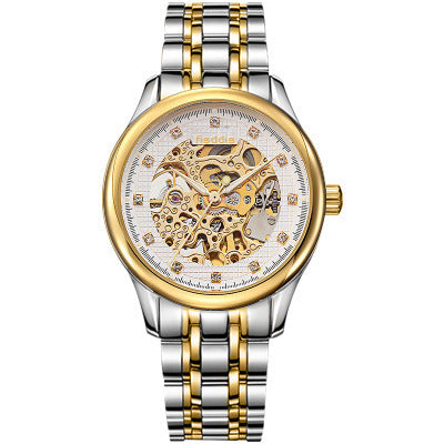 New Foreign Trade Luminous Mechanical Watches, Automatic Hollowing, Men's Fashion Trend, Steel Machinery Watches - GM Traders