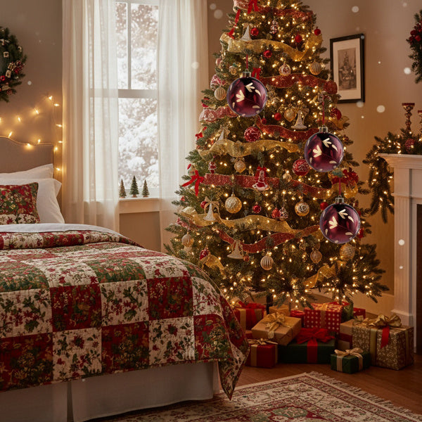 4PCS Christmas Glass Ball Ornaments – Shiny Hanging Xmas Tree Decorations for Holiday Party & Home