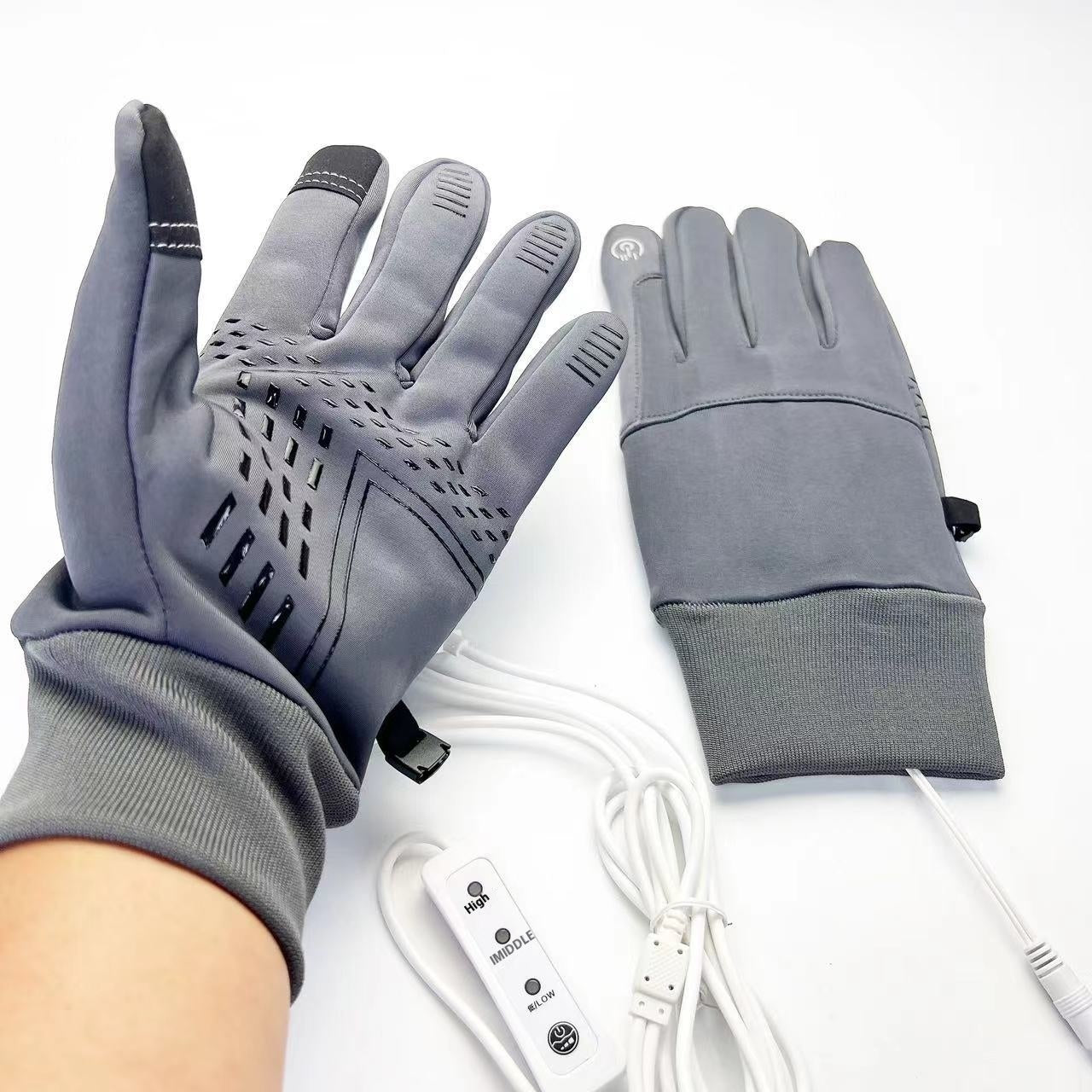 USB Electric Heated Gloves – Cycling Sports Touchscreen Warm Waterproof ❄️ | Winter