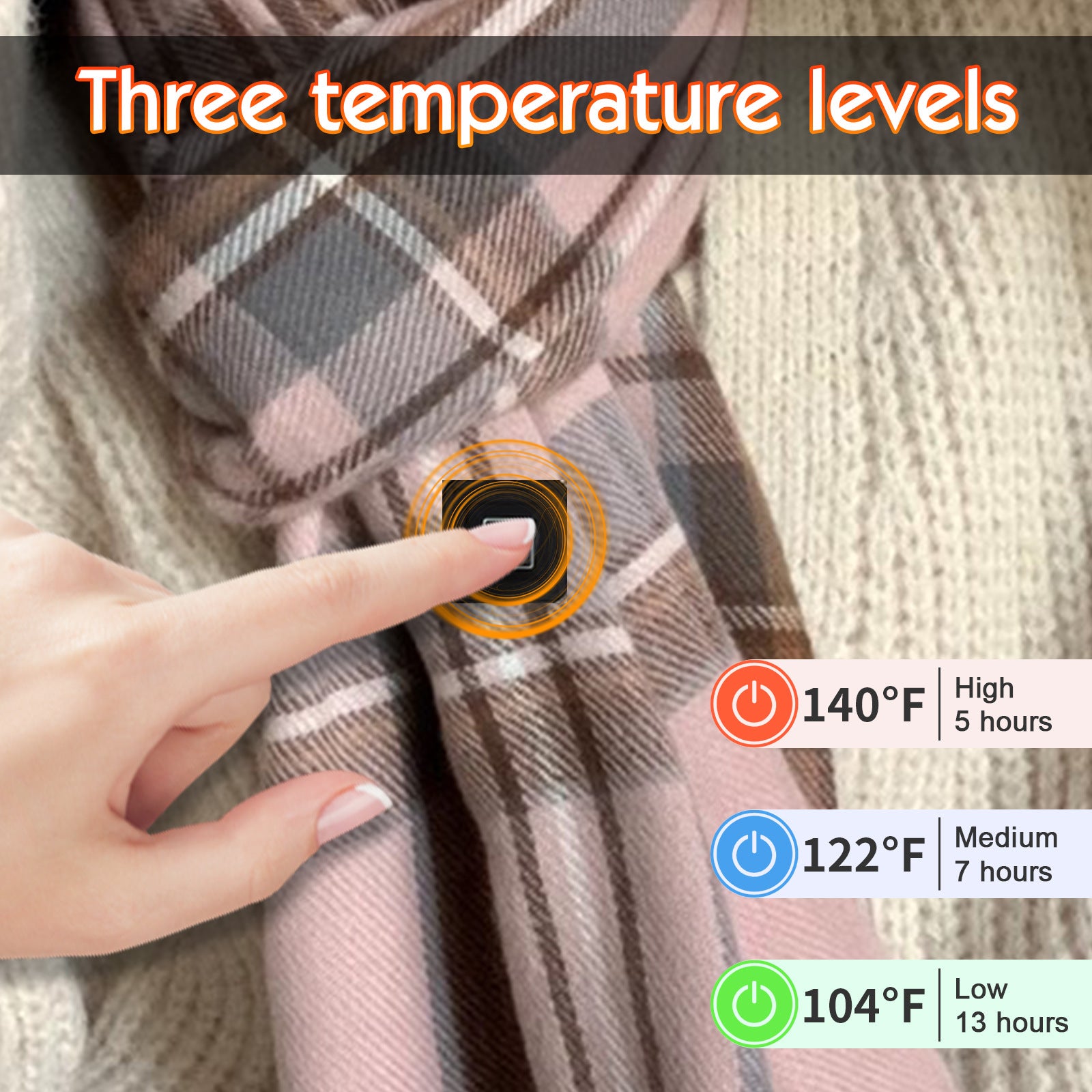 Winter USB Electric Heating Scarf – Warm & Cozy Cold Protection Shawl