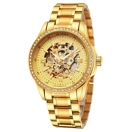 Cross border electricity supplier Senas SN019 hollow automatic mechanical watches, business and leisure waterproof watches for men - GM Traders