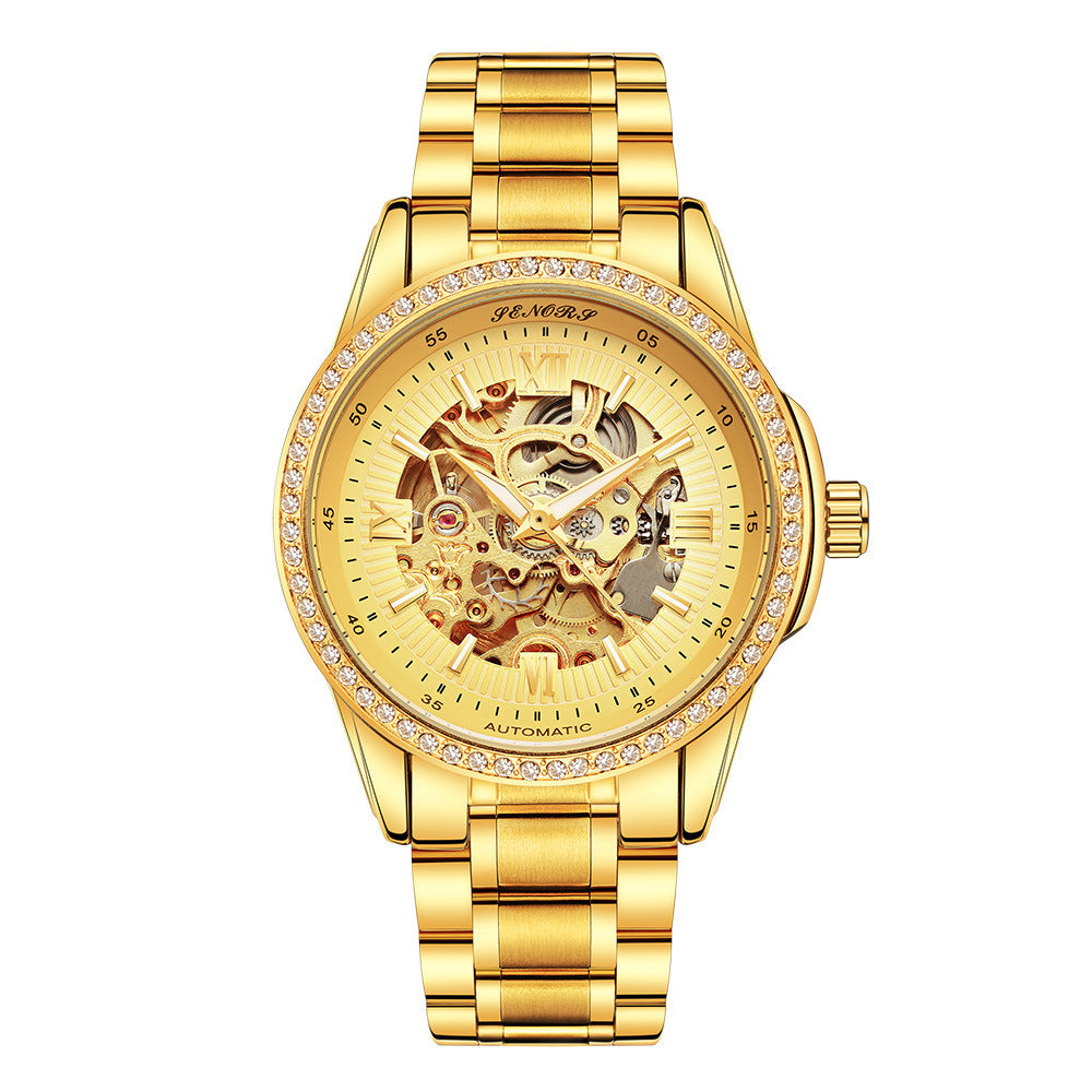 Cross border electricity supplier Senas SN019 hollow automatic mechanical watches, business and leisure waterproof watches for men - GM Traders