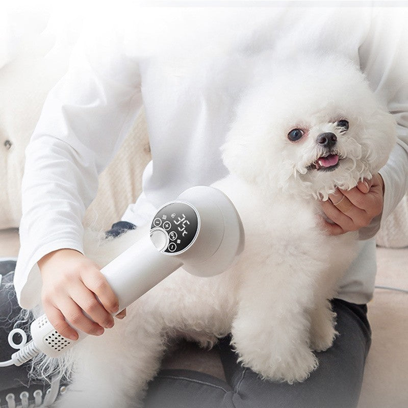 Smart Pet Hair Dryer for Dogs & Cats | Silent Grooming Blow & Comb Hairdressing Tool