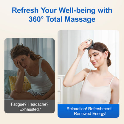 Hair Relaxation Tool 3D Massage Comb Smart Scalp Massager Relieves Fatigue Essential For Home And Office Rechargeable Massager - GM Traders