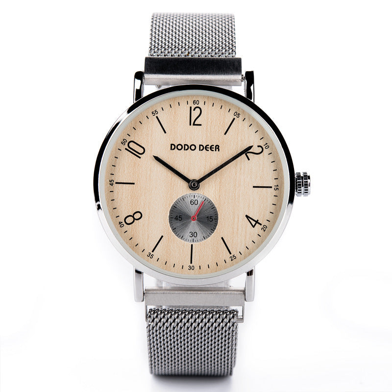 “Unisex Wooden Dial Watch – Fashion Dimple Design for Men & Women” ⌚✨ - GM Traders